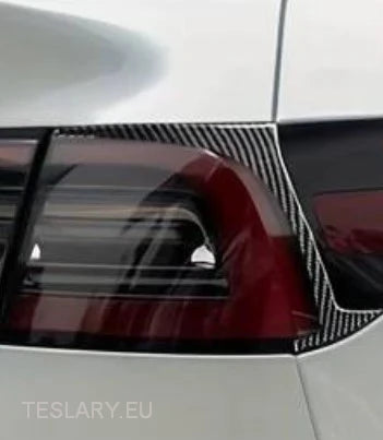 Rear Lights Real Soft Carbon Fiber Trim for Tesla Model 3 & Y -TESLARY.IE Tesla Shop Europe