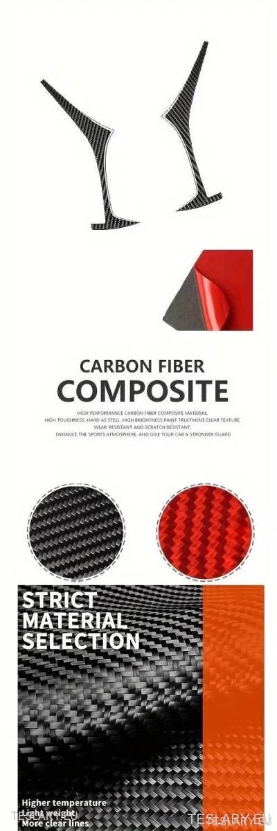 Rear Lights Real Soft Carbon Fiber Trim for Tesla Model 3 & Y - TESLARY Tesla Shop Accessories Europe Nederlands Ireland Deutschland Espana Alicante France Italia