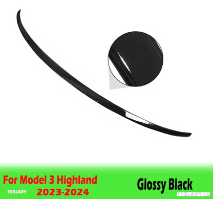 Rear Trunk Spoiler for Tesla Model 3 Highland 2024 Onwards - TESLARY Tesla Shop Accessories Europe Nederlands Dublin Cork Ireland Deutschland Espana Alicante France Italia
