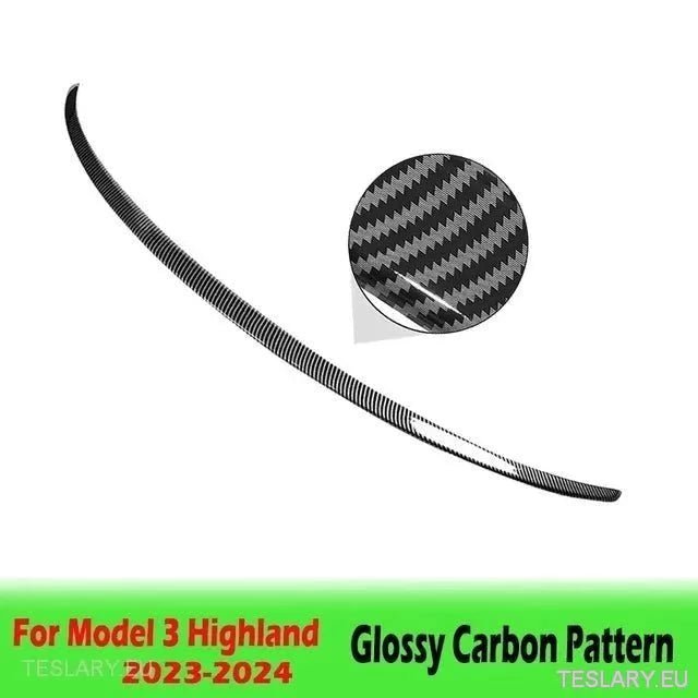 Rear Trunk Spoiler for Tesla Model 3 Highland 2024 Onwards - TESLARY Tesla Shop Accessories Europe Nederlands Ireland Deutschland Espana Alicante France Italia