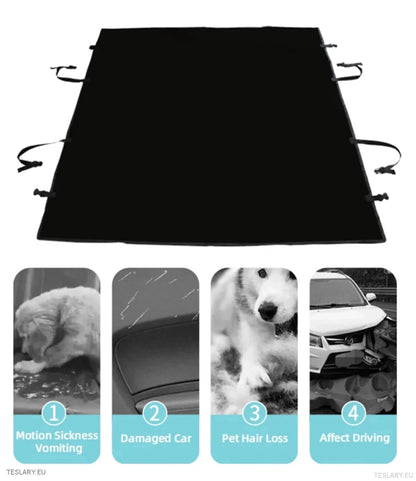 Robust Dog Car Seat Cover for Back Seat Suitable for Tesla Models 3 , Y & S - TESLARY Tesla Shop Accessories Europe Nederlands Ireland Deutschland Espana Alicante France Italia