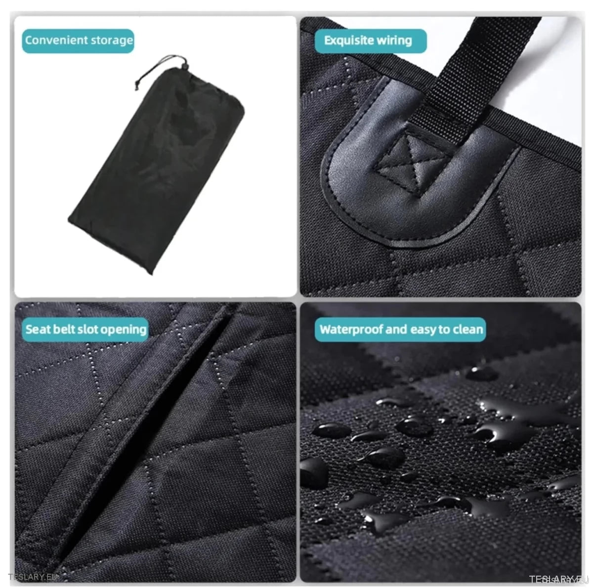 Robust Dog Car Seat Cover for Back Seat Suitable for Tesla Models 3 , Y & S - TESLARY Tesla Shop Accessories Europe Nederlands Ireland Deutschland Espana Alicante France Italia