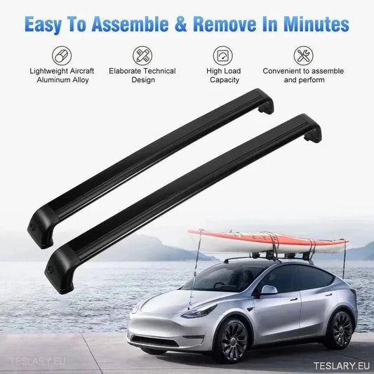 Roof Rack Cross Bars for Tesla Model 3 , Y and Highland - TESLARY Tesla Shop Accessories Europe Nederlands Ireland Deutschland Espana Alicante France Italia