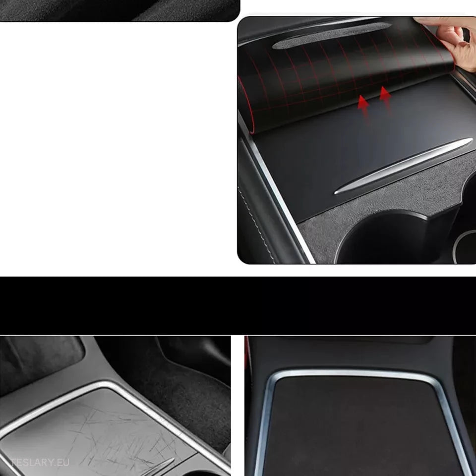 Premium Suede Centre Console Cover for Tesla 3/Y -TESLARY.IE Tesla Shop Europe