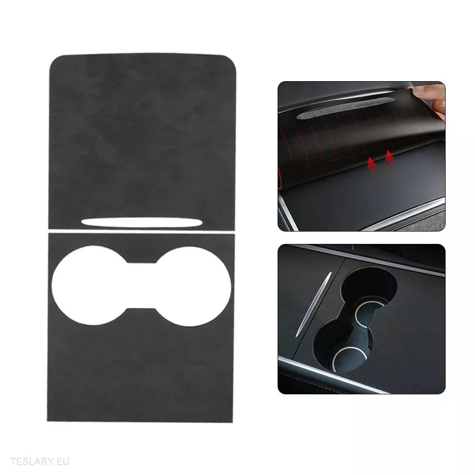 Premium Suede Centre Console Cover for Tesla 3/Y -TESLARY.IE Tesla Shop Europe