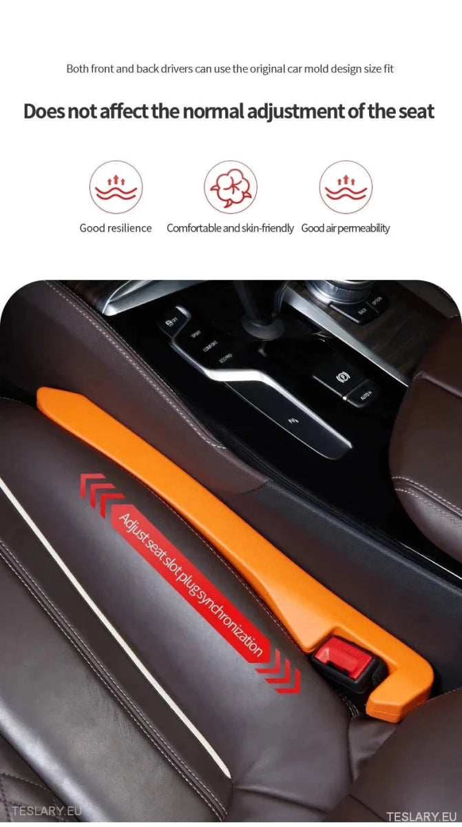 Seat Gap Filler for Tesla Model 3 , Y & S with Logo - TESLARY Tesla Shop Accessories Europe Nederlands Ireland Deutschland Espana Alicante France Italia
