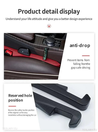 Seat Gap Filler for Tesla Model 3 , Y & S with Logo - TESLARY Tesla Shop Accessories Europe Nederlands Ireland Deutschland Espana Alicante France Italia