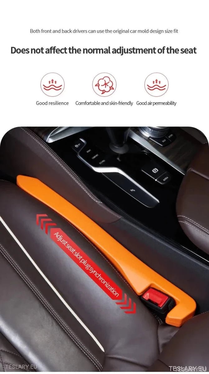Seat Gap Filler for Tesla Model 3 , Y & S with Logo - TESLARY Tesla Shop Accessories Europe Nederlands Ireland Deutschland Espana Alicante France Italia