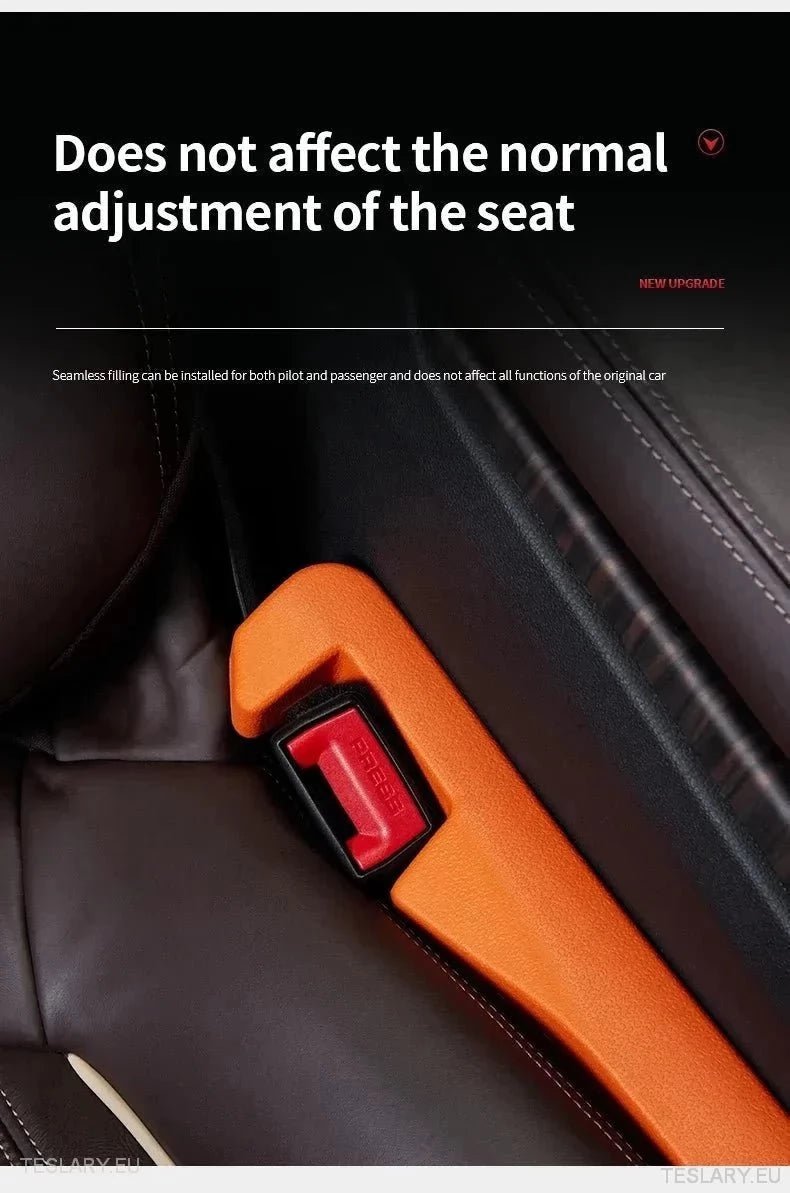 Seat Gap Filler for Tesla Model 3 , Y & S with Logo - TESLARY Tesla Shop Accessories Europe Nederlands Ireland Deutschland Espana Alicante France Italia
