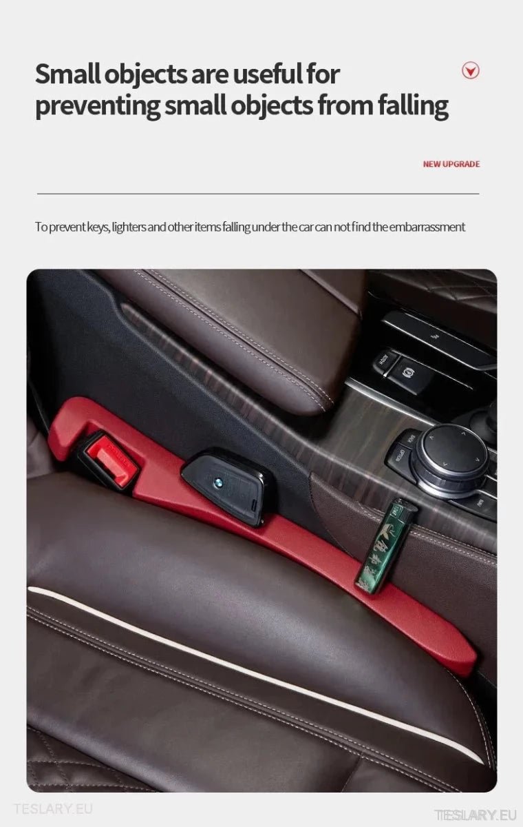 Seat Gap Filler for Tesla Model 3 , Y & S with Logo - TESLARY Tesla Shop Accessories Europe Nederlands Ireland Deutschland Espana Alicante France Italia