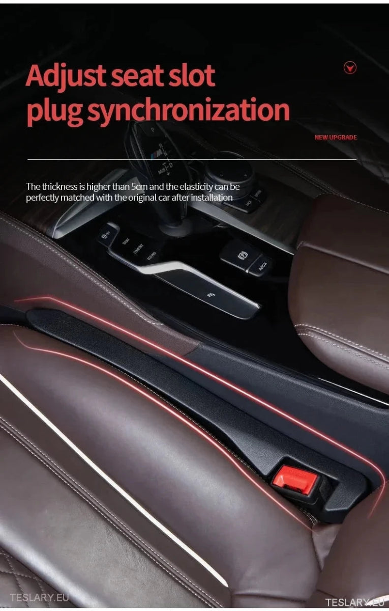 Seat Gap Filler for Tesla Model 3 , Y & S with Logo - TESLARY Tesla Shop Accessories Europe Nederlands Ireland Deutschland Espana Alicante France Italia