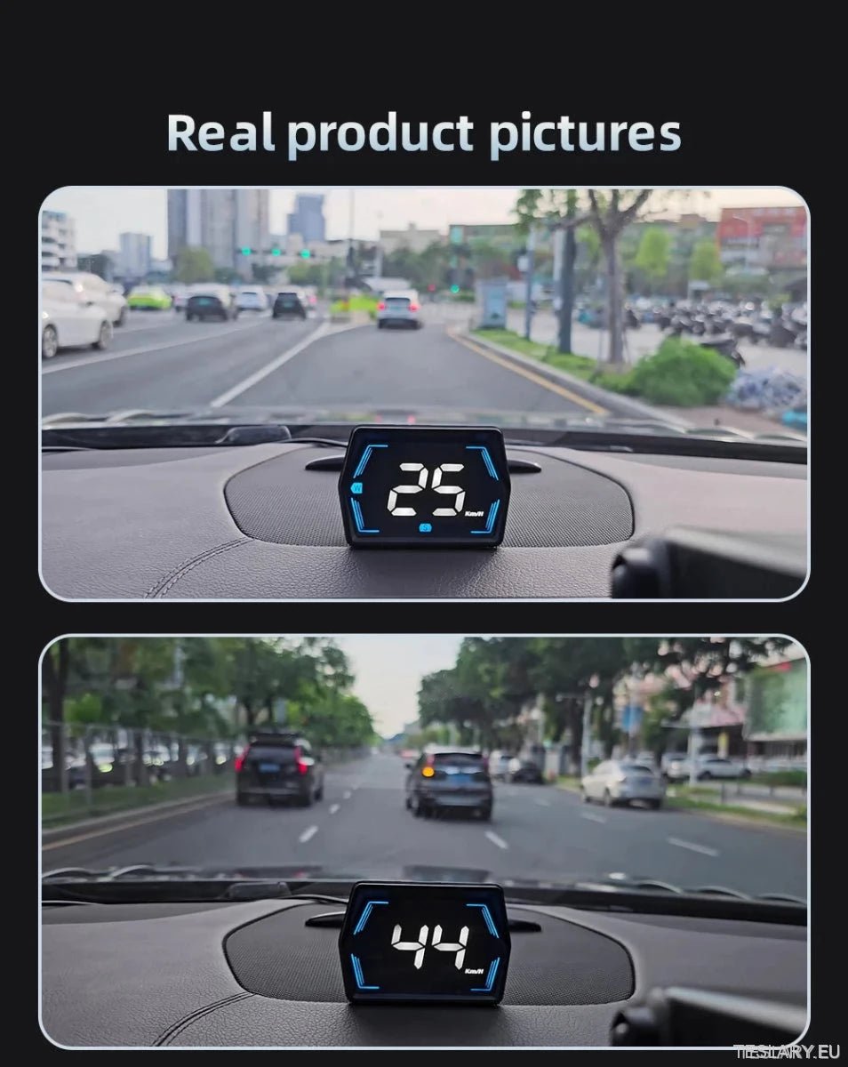 SmartDrive 2024: Advanced Car HUD with GPS & Safety Alerts - TESLARY Tesla Shop Accessories Europe Nederlands Ireland Deutschland Espana Alicante France Italia