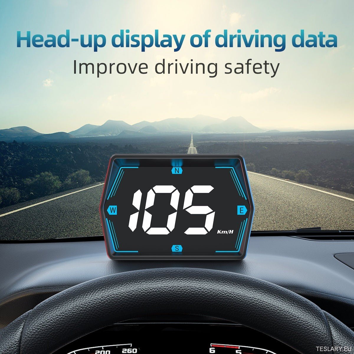 SmartDrive 2024: Advanced Car HUD with GPS & Safety Alerts - TESLARY Tesla Shop Accessories Europe Nederlands Ireland Deutschland Espana Alicante France Italia