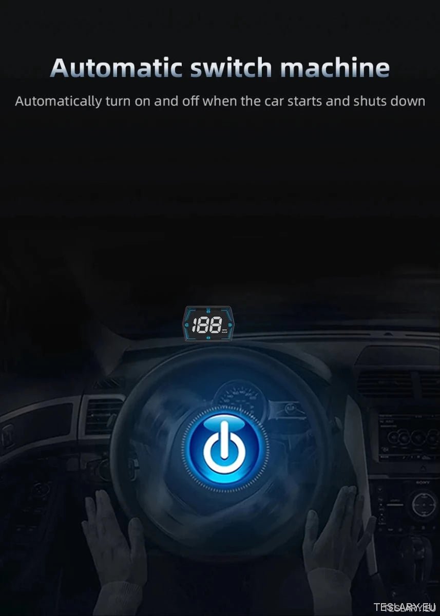SmartDrive 2024: Advanced Car HUD with GPS & Safety Alerts - TESLARY Tesla Shop Accessories Europe Nederlands Ireland Deutschland Espana Alicante France Italia