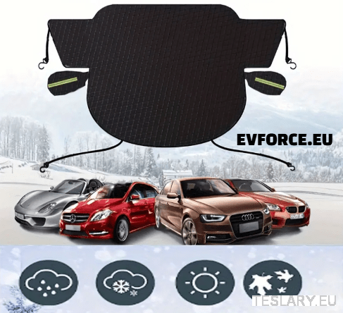 Snow & Frost Windshield Cover Tesla Model 3 , Highland , Model Y & Juniper - TESLARY Tesla Shop Accessories Europe Nederlands Dublin Cork Ireland Deutschland Espana Alicante France Italia
