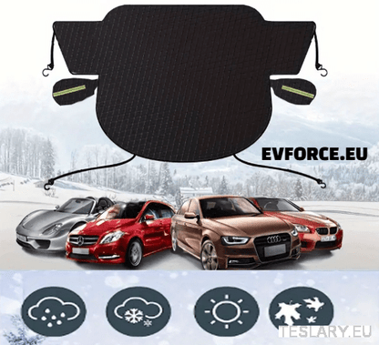 Snow & Frost Windshield Cover Tesla Model 3 , Highland , Model Y & Juniper - TESLARY Tesla Shop Accessories Europe Nederlands Dublin Cork Ireland Deutschland Espana Alicante France Italia