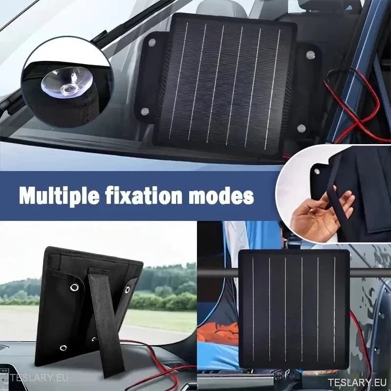 Solar Trickle Charger for Tesla EV 12 Volt Battery - TESLARY Tesla Shop Accessories Europe Nederlands Ireland Deutschland Espana Alicante France Italia