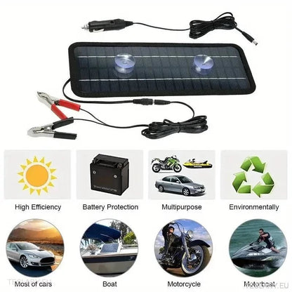 Solar Trickle Charger for Tesla EV 12 Volt Battery - TESLARY Tesla Shop Accessories Europe Nederlands Ireland Deutschland Espana Alicante France Italia