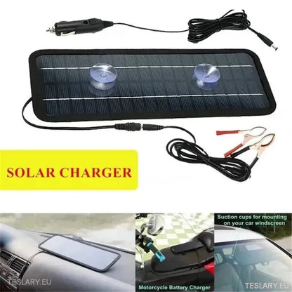 Solar Trickle Charger for Tesla EV 12 Volt Battery - TESLARY Tesla Shop Accessories Europe Nederlands Ireland Deutschland Espana Alicante France Italia