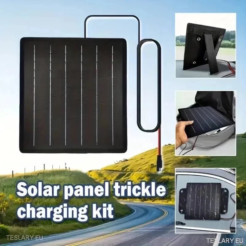 Solar Trickle Charger for Tesla EV 12 Volt Battery - TESLARY Tesla Shop Accessories Europe Nederlands Ireland Deutschland Espana Alicante France Italia