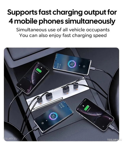 Tesla 3 Highland 4 - 1 USB Expansion Hub - TESLARY Tesla Shop Accessories Europe Nederlands Ireland Deutschland Espana Alicante France Italia