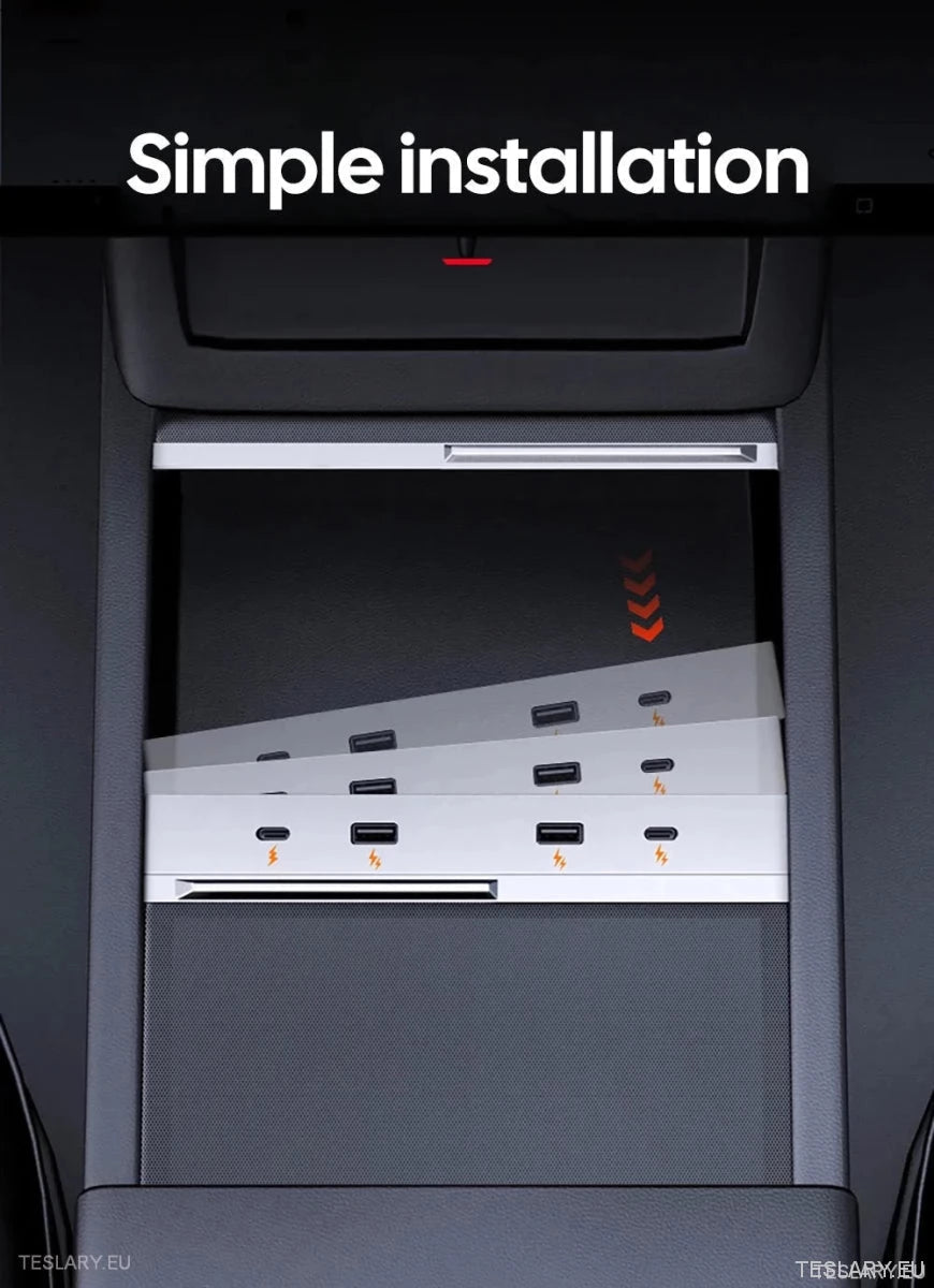 Tesla 3 Highland 4 - 1 USB Expansion Hub - TESLARY Tesla Shop Accessories Europe Nederlands Ireland Deutschland Espana Alicante France Italia