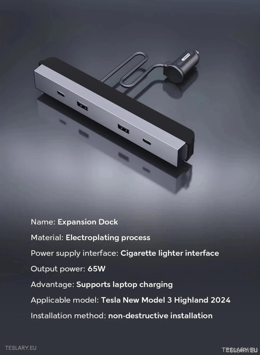 Tesla 3 Highland 4 - 1 USB Expansion Hub - TESLARY Tesla Shop Accessories Europe Nederlands Ireland Deutschland Espana Alicante France Italia