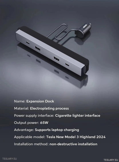 Tesla 3 Highland 4 - 1 USB Expansion Hub - TESLARY Tesla Shop Accessories Europe Nederlands Ireland Deutschland Espana Alicante France Italia