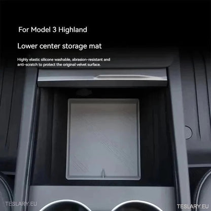 Tesla 3+ Highland Center Console Silicone Protective Tray - TESLARY Tesla Shop Accessories Europe Nederlands Ireland Deutschland Espana Alicante France Italia