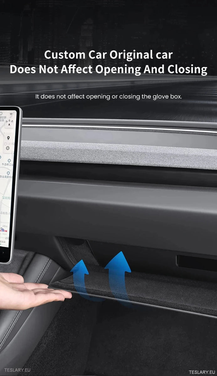Tesla 3 Highland Central Glovebox Storage Organiser ( LEFT HAND DRIVE ONLY ) - TESLARY Tesla Shop Accessories Europe Nederlands Ireland Deutschland Espana Alicante France Italia
