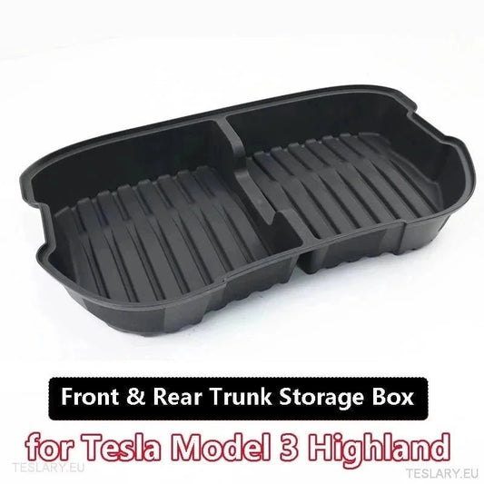 Tesla 3 Highland Custom Designed Perfect Fit Frunk Organiser - TESLARY Tesla Shop Accessories Europe Nederlands Ireland Deutschland Espana Alicante France Italia