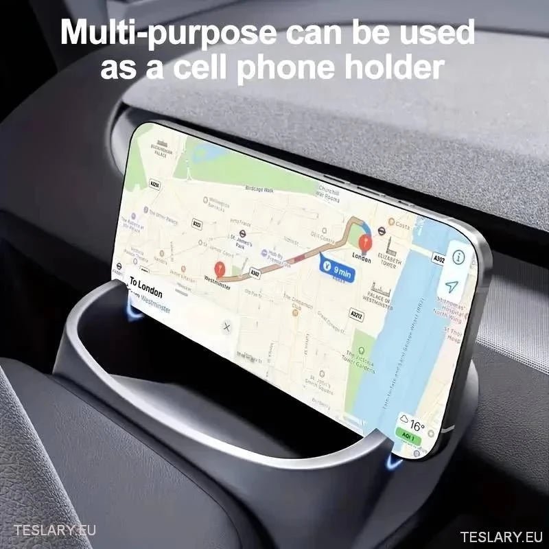 Tesla 3+ Highland Phone & Dash Storage Organiser ( Steering Wheel ) - TESLARY Tesla Shop Accessories Europe Nederlands Ireland Deutschland Espana Alicante France Italia