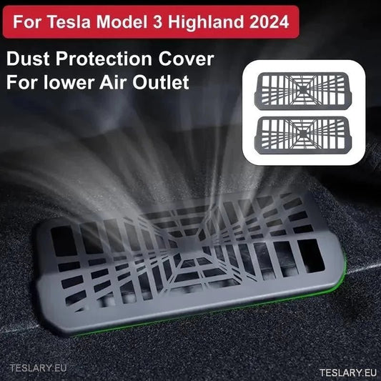 Tesla 3 Highland Under Seat Air Outlet Cover Plaid Style ( 2 Pieces ) - TESLARY Tesla Shop Accessories Europe Nederlands Ireland Deutschland Espana Alicante France Italia
