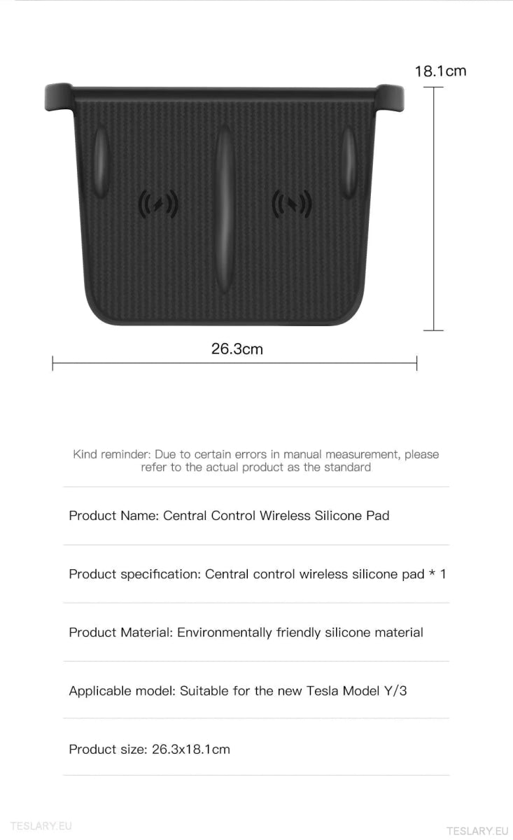 Tesla 3 / Y & Highland Silicone Antislip Cover for Wireless Charge Pad - TESLARY Tesla Shop Accessories Europe Nederlands Ireland Deutschland Espana Alicante France Italia