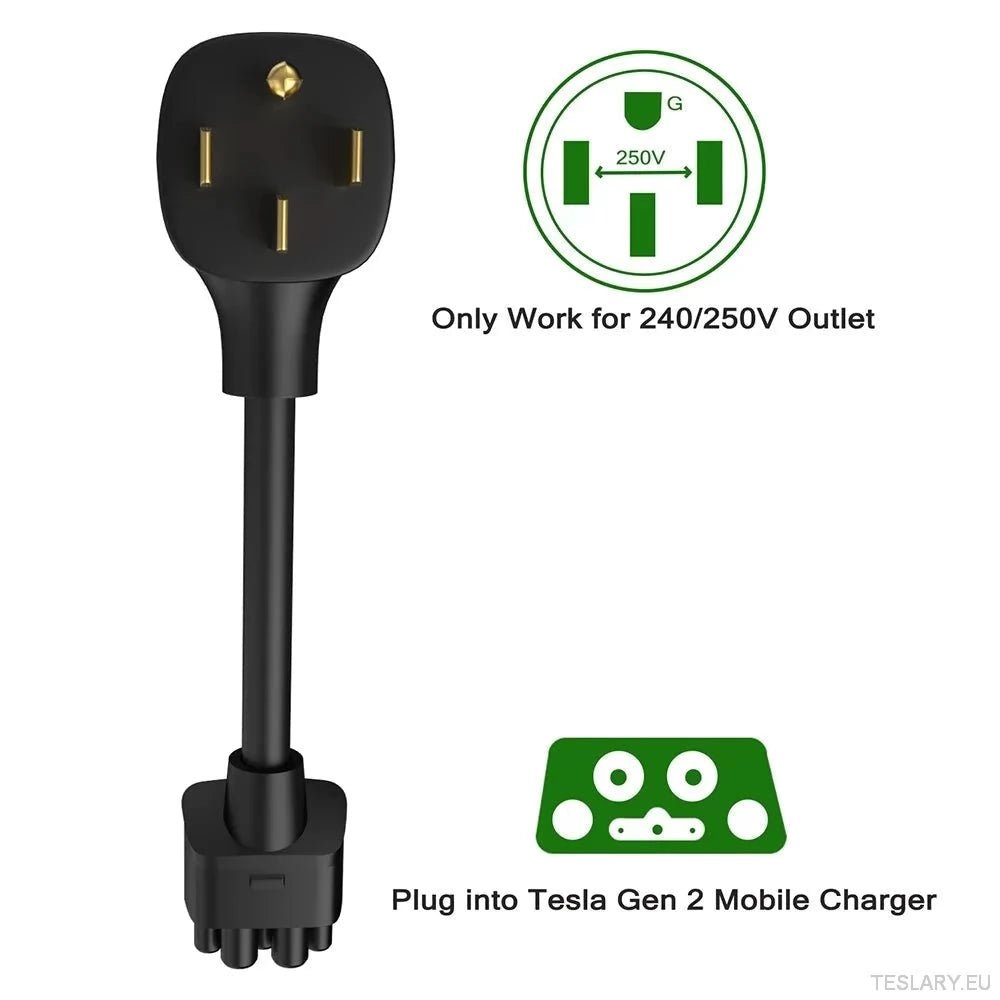 Tesla 32 AMP Adapter for Gen 2 Chargers - TESLARY Tesla Shop Accessories Europe Nederlands Ireland Deutschland Espana Alicante France Italia