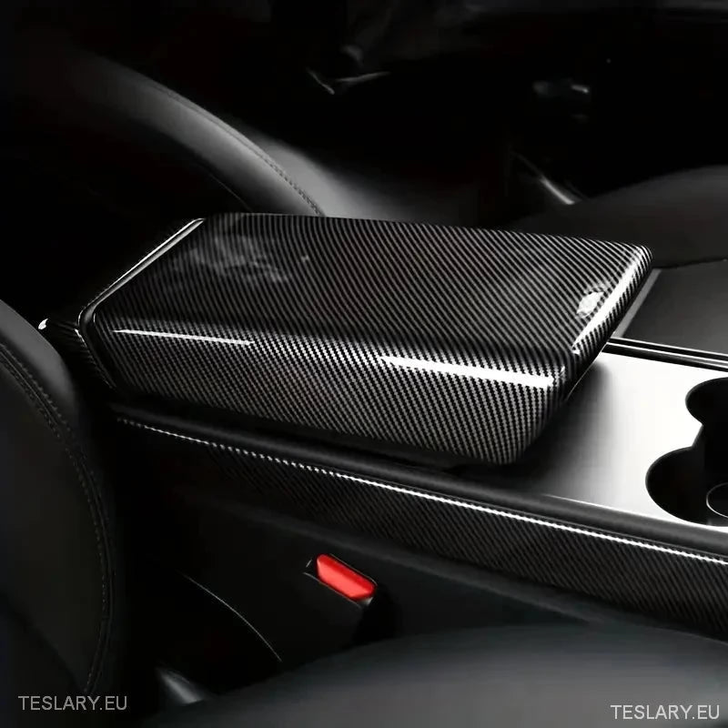 Tesla 3/Y Central Armrest Cover ABS - TESLARY Tesla Shop Accessories Europe Nederlands Ireland Deutschland Espana Alicante France Italia