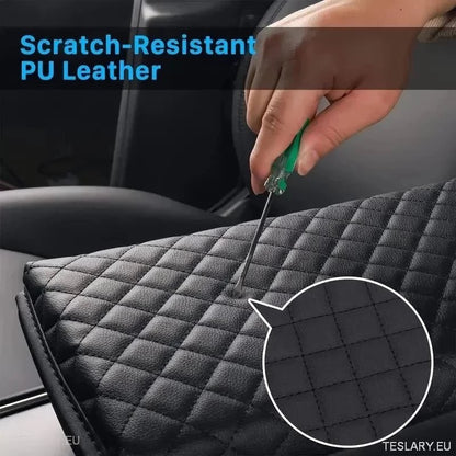 Tesla 3/Y Centre Console PU Leather Console Protector - TESLARY Tesla Shop Accessories Europe Nederlands Ireland Deutschland Espana Alicante France Italia