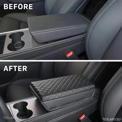 Tesla 3/Y Centre Console PU Leather Console Protector - TESLARY Tesla Shop Accessories Europe Nederlands Ireland Deutschland Espana Alicante France Italia