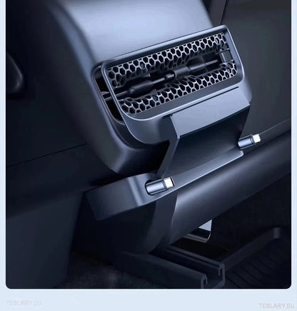 Tesla 3/Y Rear Air Vent USB with Retractable Cables - TESLARY Tesla Shop Accessories Europe Nederlands Ireland Deutschland Espana Alicante France Italia