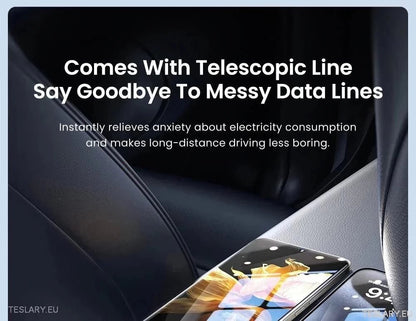 Tesla 3/Y Rear Air Vent USB with Retractable Cables - TESLARY Tesla Shop Accessories Europe Nederlands Ireland Deutschland Espana Alicante France Italia