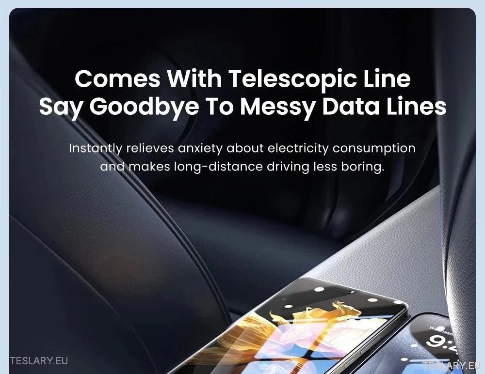 Tesla 3/Y Rear Air Vent USB with Retractable Cables - TESLARY Tesla Shop Accessories Europe Nederlands Ireland Deutschland Espana Alicante France Italia