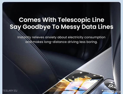 Tesla 3/Y Rear Air Vent USB with Retractable Cables - TESLARY Tesla Shop Accessories Europe Nederlands Ireland Deutschland Espana Alicante France Italia