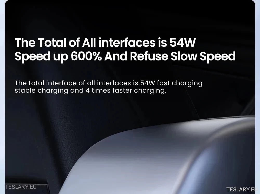 Tesla 3/Y Rear Air Vent USB with Retractable Cables - TESLARY Tesla Shop Accessories Europe Nederlands Ireland Deutschland Espana Alicante France Italia