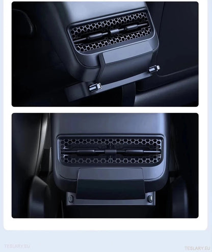 Tesla 3/Y Rear Air Vent USB with Retractable Cables - TESLARY Tesla Shop Accessories Europe Nederlands Ireland Deutschland Espana Alicante France Italia
