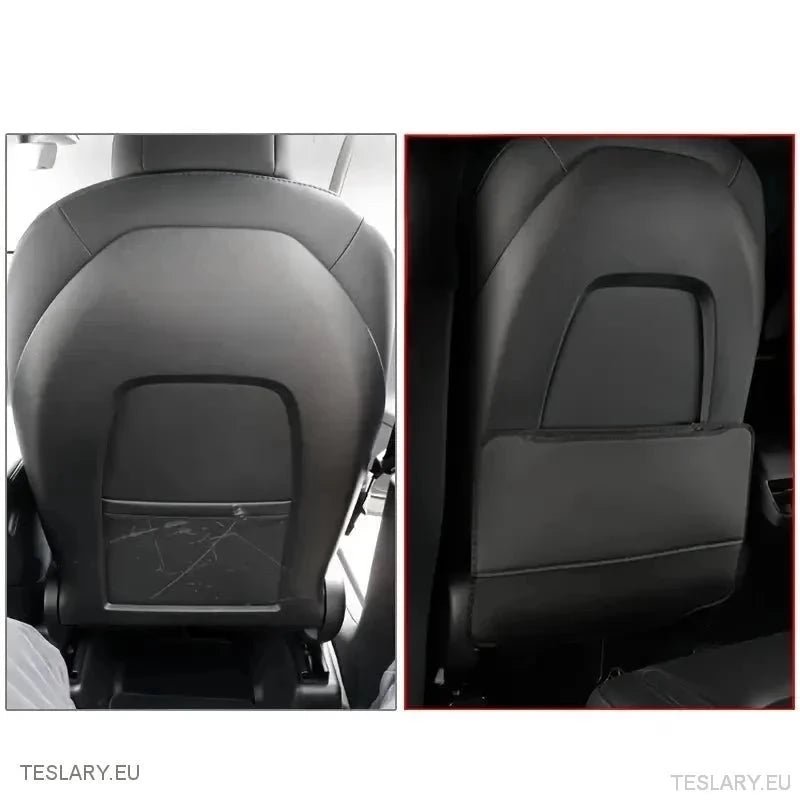 Tesla 3/Y Seat Back Anti Kick Pads & Storage ( TWIN PACK ) - TESLARY Tesla Shop Accessories Europe Nederlands Ireland Deutschland Espana Alicante France Italia