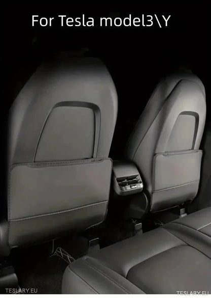 Tesla 3/Y Seat Back Anti Kick Pads & Storage ( TWIN PACK ) - TESLARY Tesla Shop Accessories Europe Nederlands Ireland Deutschland Espana Alicante France Italia