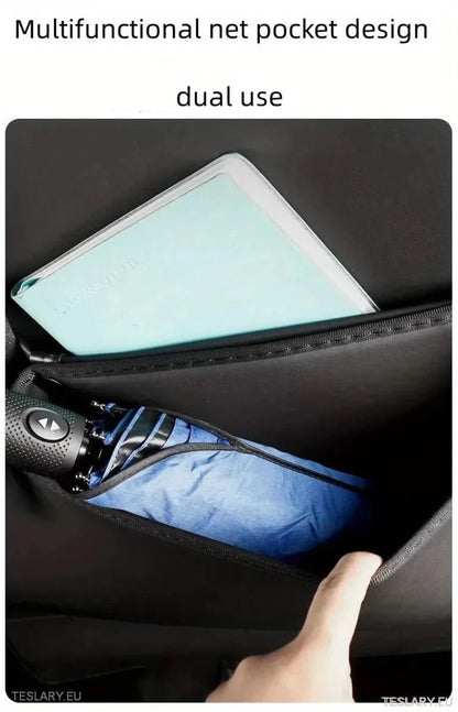 Tesla 3/Y Seat Back Anti Kick Pads & Storage ( TWIN PACK ) - TESLARY Tesla Shop Accessories Europe Nederlands Ireland Deutschland Espana Alicante France Italia