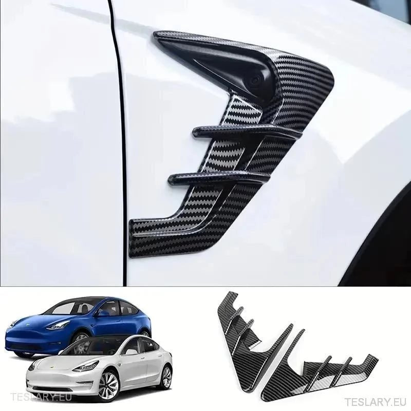 Tesla 3/Y Side Camera Thunder Wing Blade Design - TESLARY Tesla Shop Accessories Europe Nederlands Ireland Deutschland Espana Alicante France Italia