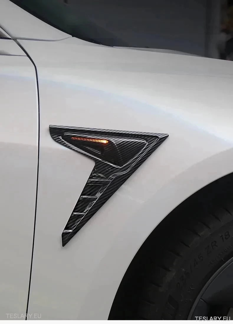 Tesla 3/Y Side Camera Thunder Wing Blade Design - TESLARY Tesla Shop Accessories Europe Nederlands Ireland Deutschland Espana Alicante France Italia
