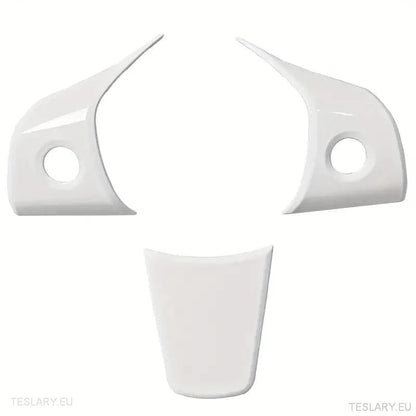 Tesla 3/Y Steering Wheel Upgrade Cover in Black Carbon or White - TESLARY Tesla Shop Accessories Europe Nederlands Ireland Deutschland Espana Alicante France Italia